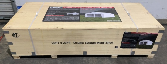 All Metal 22'x23' Double Garage Metal Shed K2119