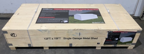 All Metal 12'x19' Single Garage Metal Shed K1220