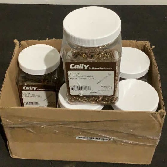 (9) Minerallac 500ct 6x1-1/4"Dry Wall Screws Cully