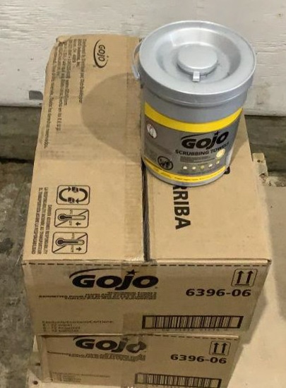 (12) Gojo 72ct Canisters Of Scrubbing Towels 6396-