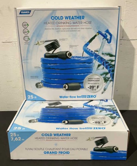 (2) Camco 25' Heated Drinking Water Hose