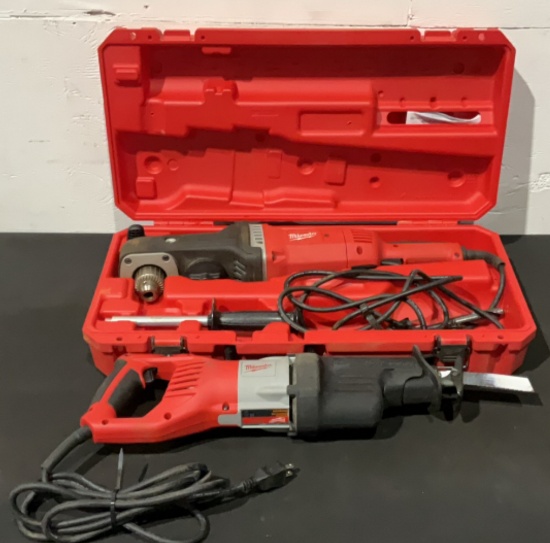 Milwaukee 1/2" Angle Drill & Reciprocating Saw