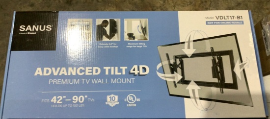(2) Sanus 42"-90" TV Wall Mount VDLT17-B1