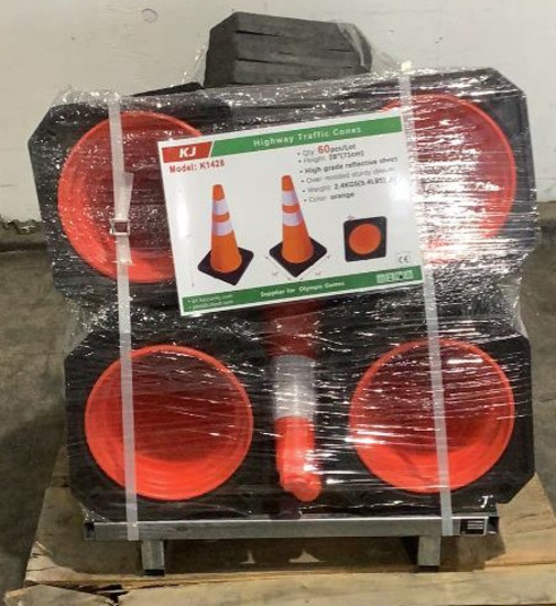 (60) KJ 28" Highway Traffic Cones K1428