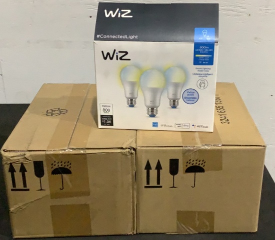 (8) Wiz 3 Pack LED Wifi Light Bulbs