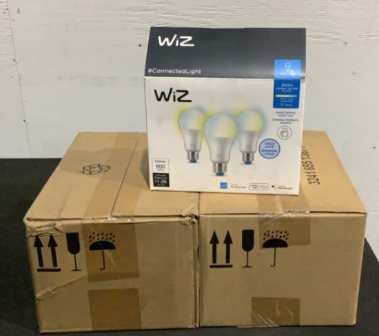 (8) Wiz 3 Pack LED Wifi Light Bulbs