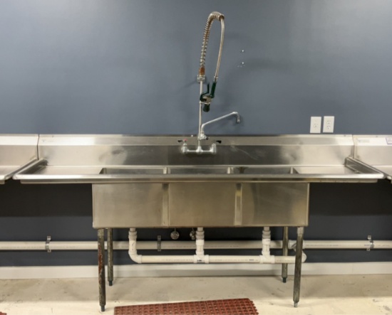 Steelton 3-Bay Stainless Steel Sink OFFSITE