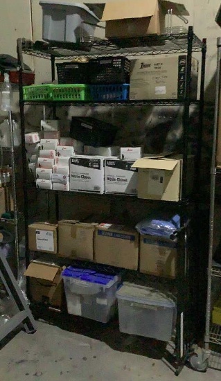 Rolling Metal Wire Shelving Unit OFFSITE