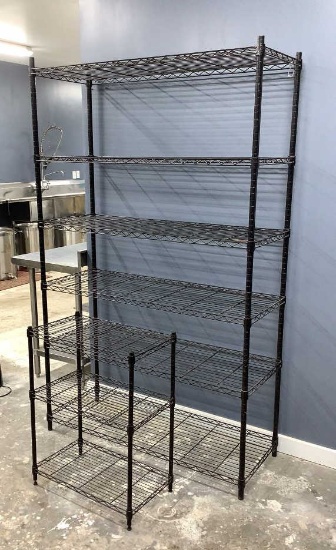 (2) Metal Wire Shelving Units OFFSITE