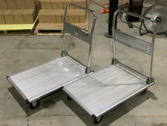 (2) Folding Flat Carts OFFSITE