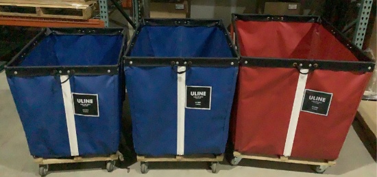 (3) Uline Vinyl Basket Trucks OFFSITE
