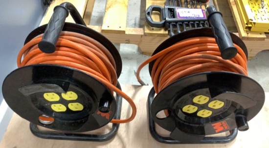 (2) Wen 50' 14 AWG Extension Cord Reels PC5043R OF