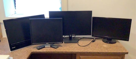 (4) Assorted Monitors OFFSITE