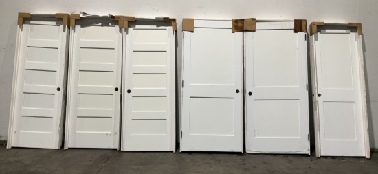 (6) Assorted Interior Wooden Doors w/ Frames