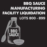 BBQ Sauce Manufacturer Liquidation Lots 800-899