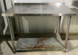 4’ Stainless Steel Table OFFSITE