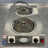 Cadco Double Burner Hot Plate CDR-2TFB