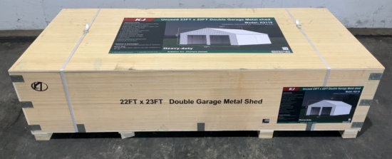 KJ 22'x23' Double Garage Metal Shed K2119