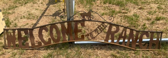 118" Metal "Welcome To The Ranch" Sign