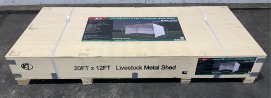 KJ 20'x12' Livestock Metal Shed K1912