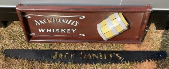 (2) Jack Daniel’s Metal Sign Decor