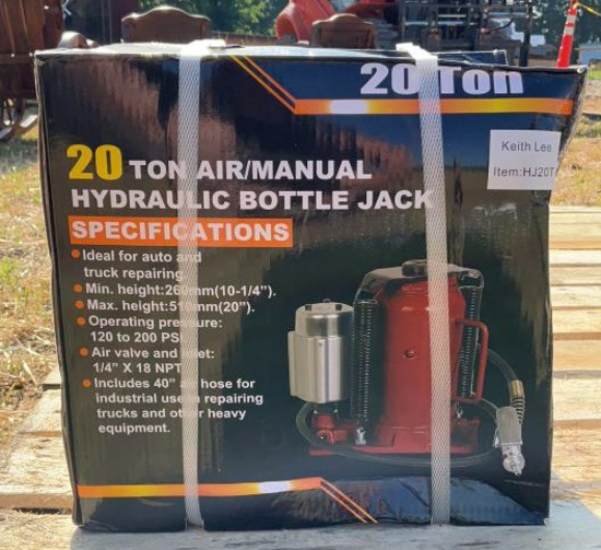 20T Air/Manual Hydraulic Bottle Jack