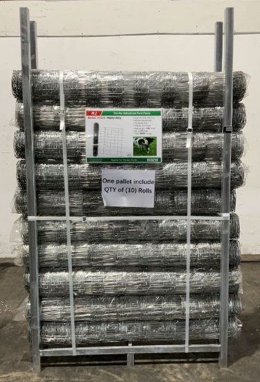 (10) KJ 4'x100' Galvanized Field Fence K1230