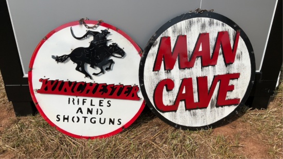 (2) 23" Metal Sign Wall Decor