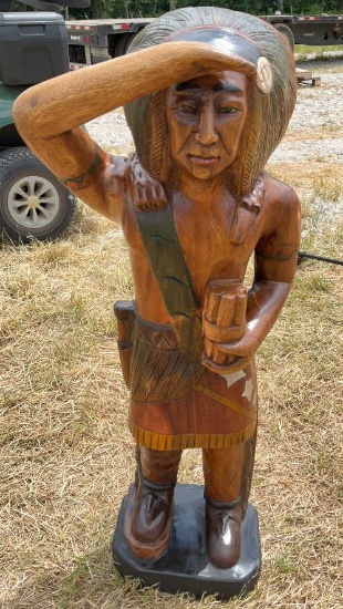 40" Teak Wood Indian