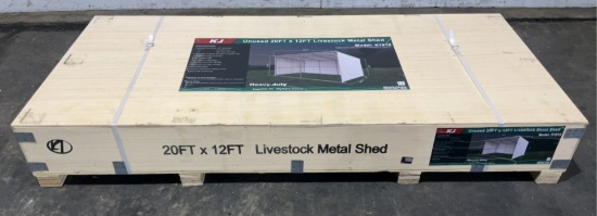 KJ 20'x12' Livestock Metal Shed K1912