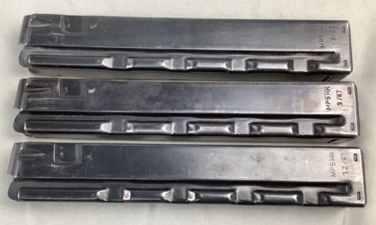(3) 'Pre-Ban' MP5 HK Magazines; 30 Round