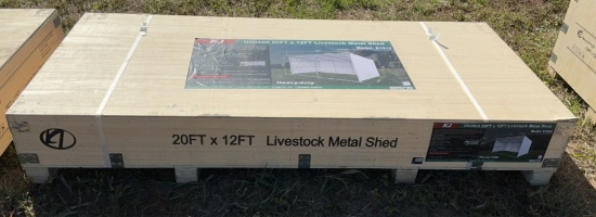 KJ 20'x12' Livestock Metal Shed K1912