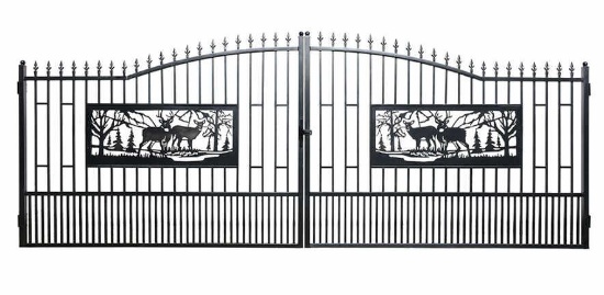 KJ 7'x20' Metal Farm Driveway Gate K0720