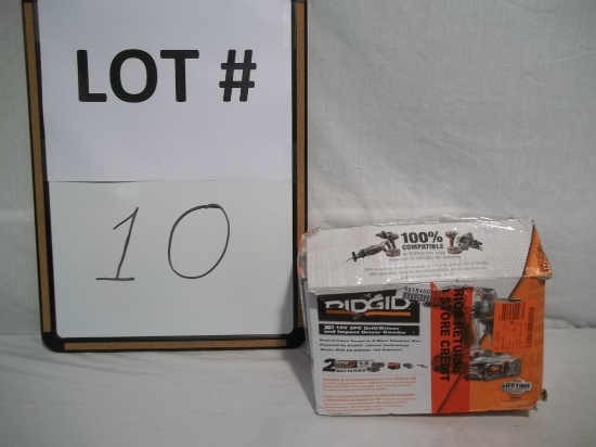 Ridgid 18-Volt 2-Pc Drill & Impact w/2 Batteries