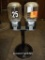 Black Gum Ball Dispenser on Pedestal