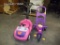 Lot of Step Whisper Ride II Ride on & Fisher Price Rock Roll 'n Ride Trike