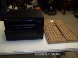 Lot of Small Plastic Collapsable Box, RCA Dual Cassette Deck, etc.