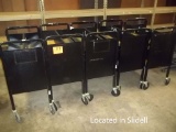 Lot of 5 Rolling Book Carts