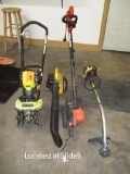 Lot of Ryobi 4-Cycle Tiller, Electric Black & Decker Edger, etc