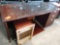 6' Desk with Return and Glass Top