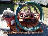 Lot on Pallet: Rice hydrostatic test pump, various hoses and 2 sub pumps, working conditions unknown