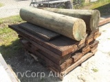 Lot of Various Oil Planks & 2 Small Pilings