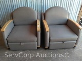 Lot of 2 Grey Hospital Stay Over Recliners