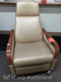 Gold/Tan Hospital Stay Over Recliner
