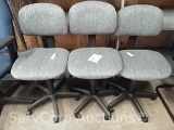 Lot of 3 Small Desk Chairs