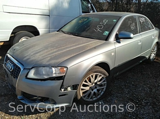 2008 Audi A4 Passenger Car, VIN # WAUAF78EX8A147036