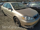 2005 Toyota Corolla Passenger Car, VIN # 1NXBR32E85Z360847