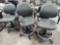 Lot of 6 green office chairs