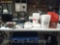 Lot of various hand tools, PVC fittings, electrical fittings, 5-gallon buckets with lids, etc.