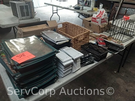 Lot of menu binders, guest checks, aprons, etc.